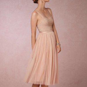 BHLDN Needle & Thread Coppelia Blush Tulle Dress